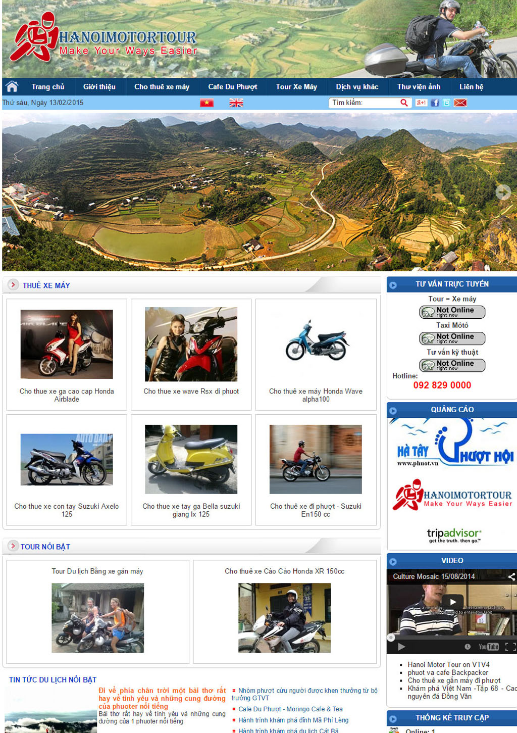 Thiết kế website hanoimotortour