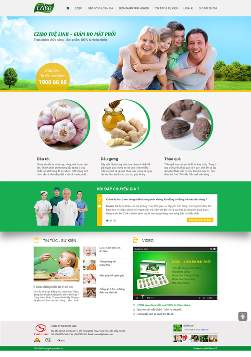 Thiết kế website Dược phẩm ezibo.vn